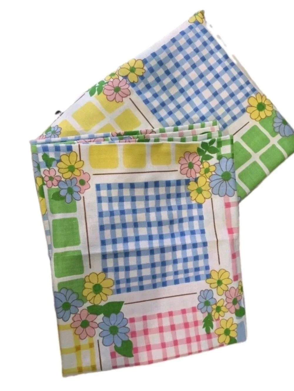 2pc Vintage Cannon Monticello Floral Flower Muslin Pillow Cases
